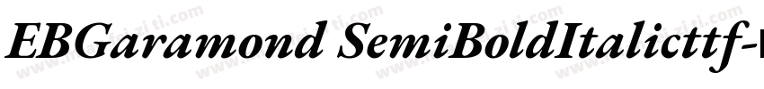 EBGaramond SemiBoldItalicttf字体转换